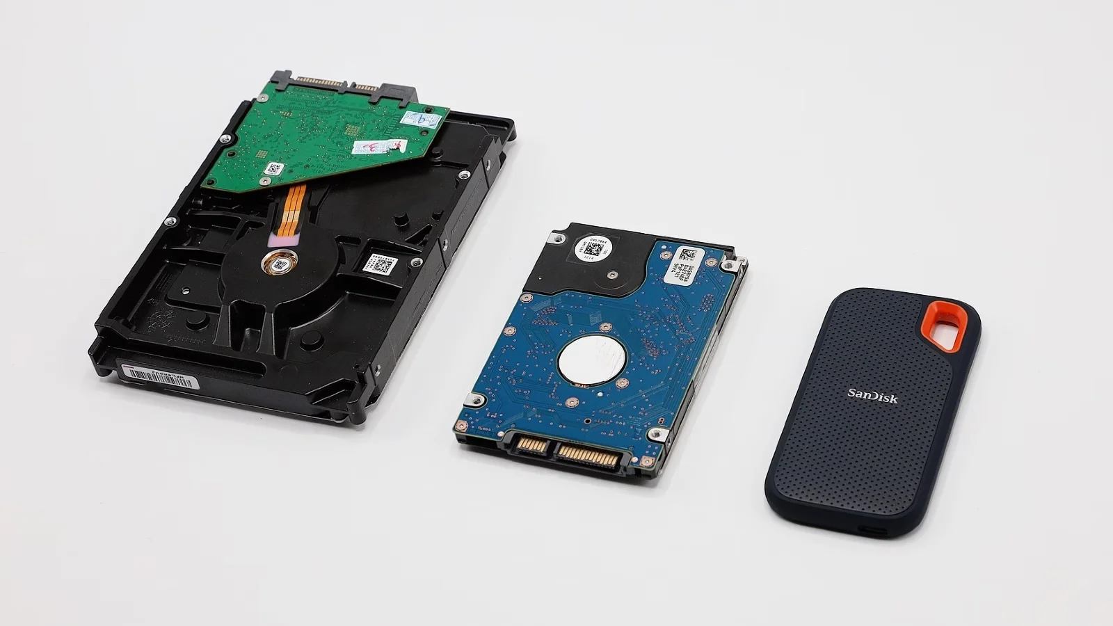 Storage devices for deleted file recovery — HDD, SSD, external drive