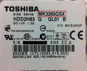 How to Find Toshiba Model Number - Five Star Data Recovery